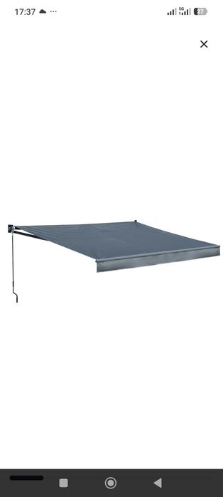 Toldo em tecido cinzento 4x3  sem caixa