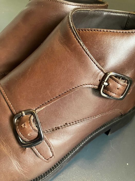 Botins Zara Man, 41, pele castanha