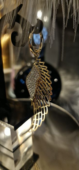 Złote Kolczyki Skrzydła pr.585 Nowe!!!