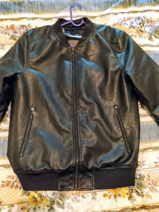 Casaco cabedal de homem