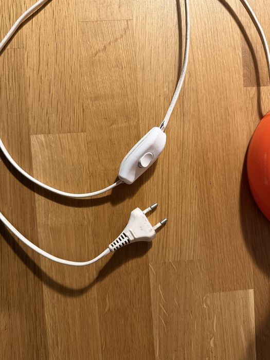 Lampka PRL pomarczowa Pieńskie huty szkła