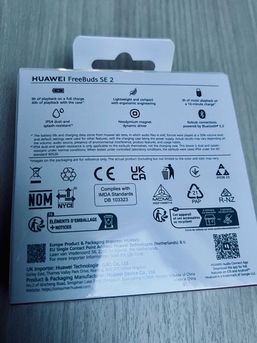 Słuchawki bezprzewodowe HUAWEI FreeBuds SE 2 | Nowe, w folii