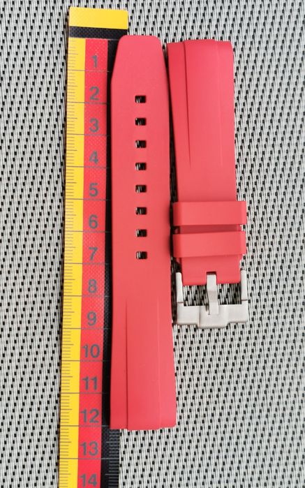 Nowy Pasek Omega Seamaster 300M Wristbyddys Czerwony 20mm