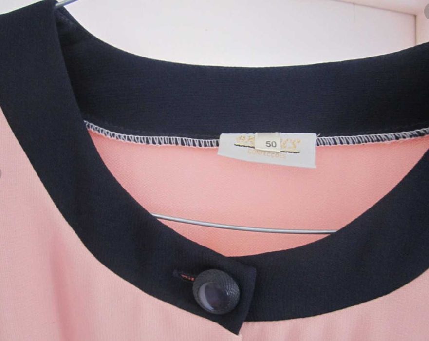 Camisa salmão Aradu´s T50, botões à frente e manga curta