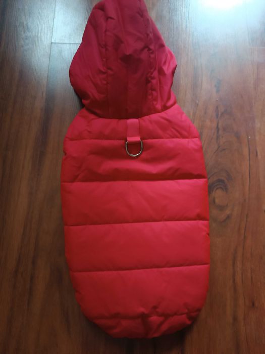 Nowa czerwona rozpinana kurtka dla psa r. M/L