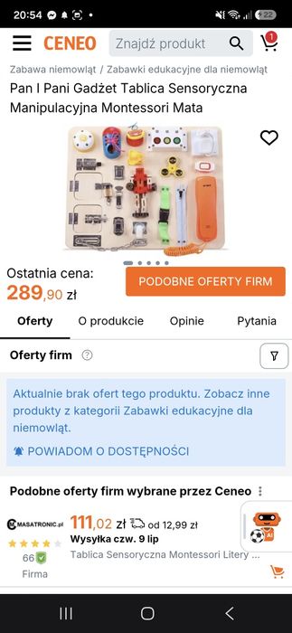 Tablica edukacyjna manipulacyjna