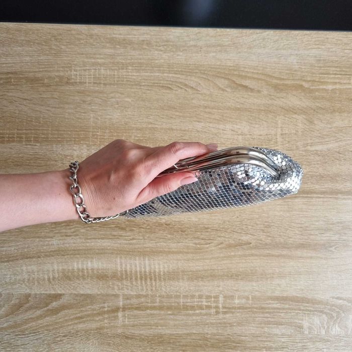 Bolsa Clutch Prateada