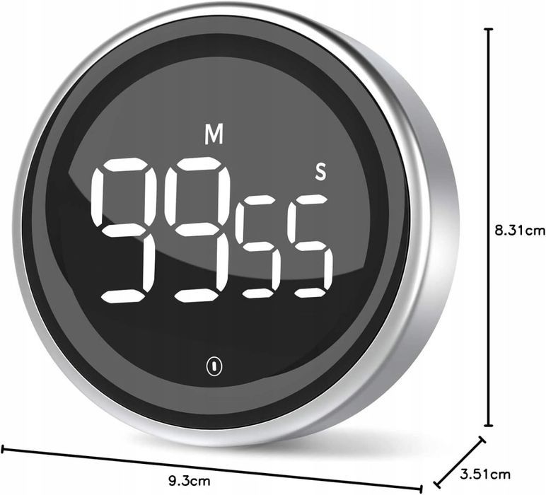Minutnik Timer Cyfrowy Magnetyczny Elektroniczny Czasomierz