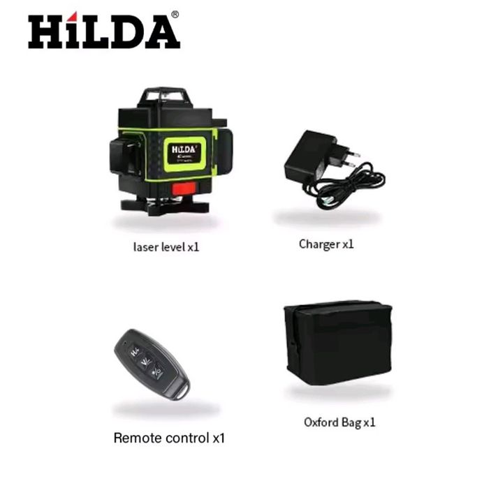 Лазерний рівень Hilda 4D 16 ОРИГІНАЛ ліній 360°