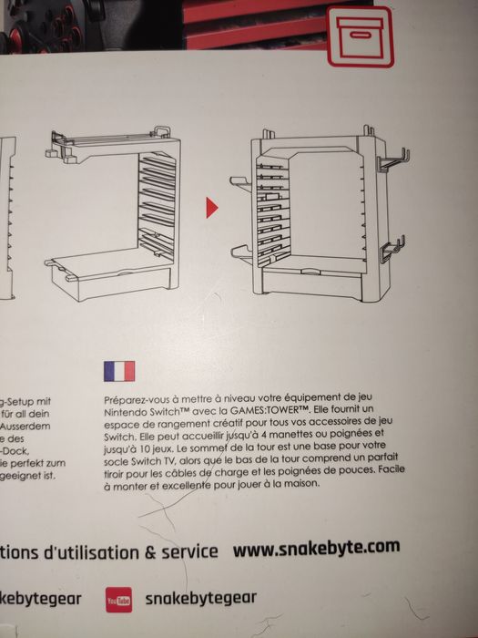 Torre acessórios gaming Nintendo switch consola dock comando cabos