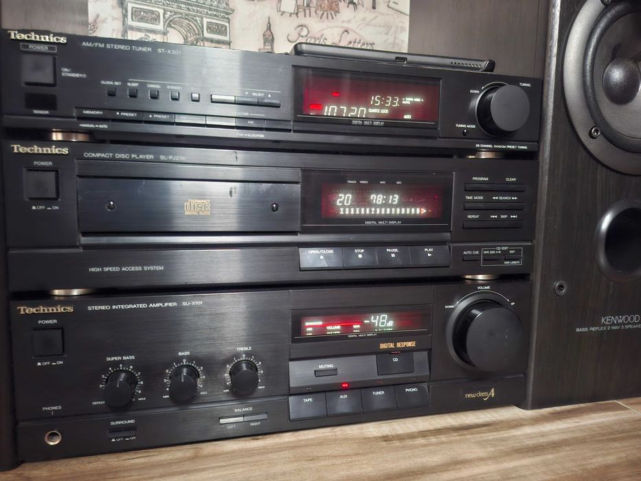 Стойка Колонки Усилитель Technics 2x80Вт. 20кГц. 6Ω | Якісна Hi Fi акустика | Привезена з Європи | стан ТОП