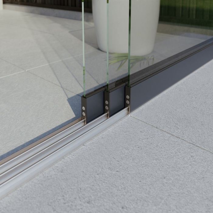Szyby przesuwne 4m x 2m h /2.5m  nowe