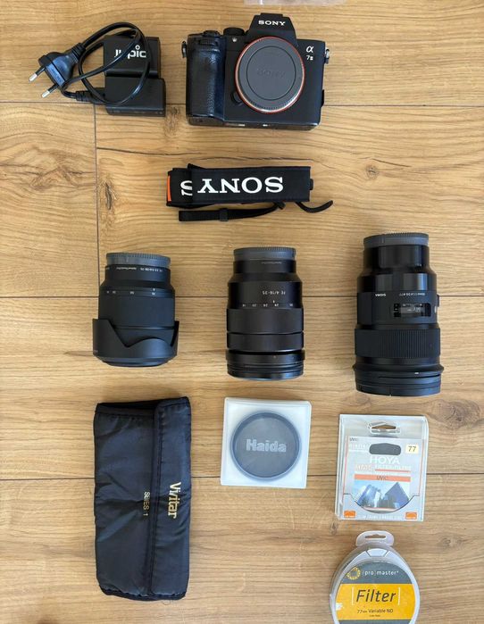 Sony A7iii Full-Frame + Objetivas + Audio para Fotografia e Vídeo — Lote ou Itens Individuais