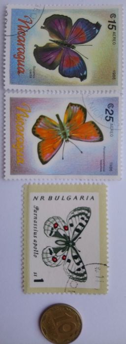 Почтовые марки поштучно и коллекцией. Бабочки #butterfly