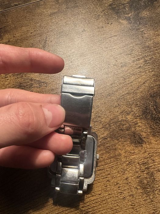 Zegarek kwarcowy Platino kwadratowa koperta srebrna bransoleta