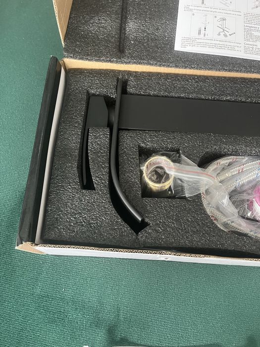 wysoki kran do zlewu łazienkowego, czarna bateria KADELG