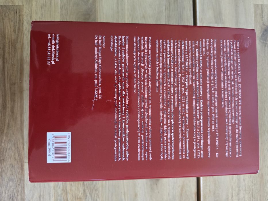 Kodeks postępowania cywilnego komentarz beck 13 wydanie