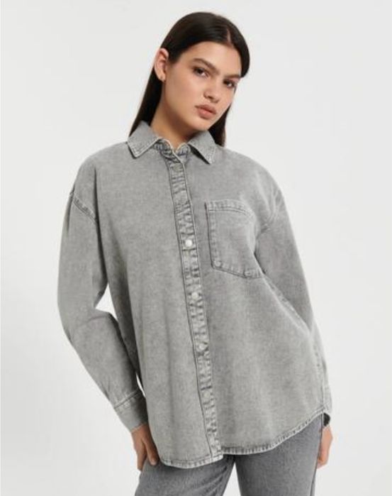 Джинсова сорочка рубашка жіноча sinsey як zara hm 34