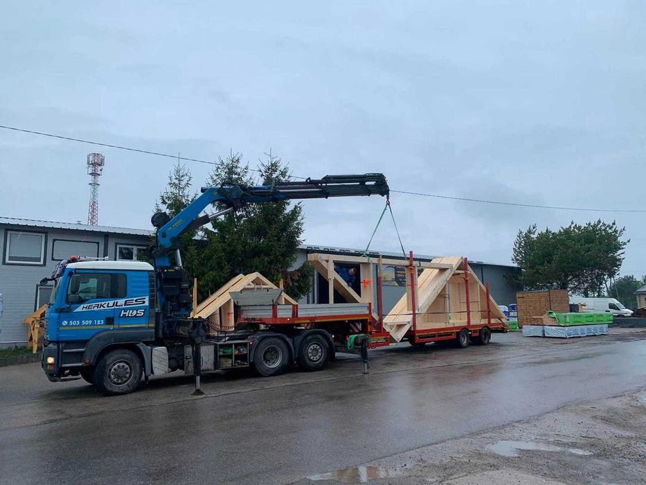 Dźwig, HDS, montaż hal, wiązary dachowe, stropy, transport maszyn
