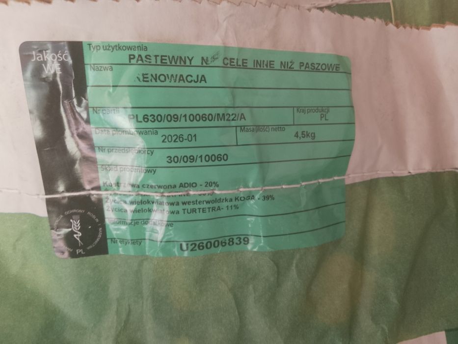 Nowe Nasiona trawy