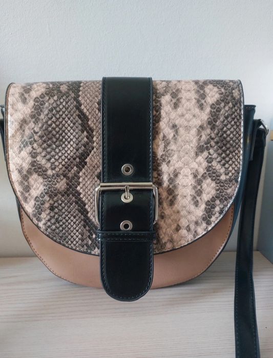 Torebka na ramię Reserved skóra węża