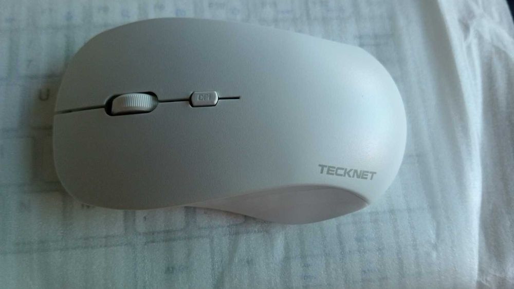 Kit Teclado e Rato Sem Fios TECKNET TK-KM006 Branco Novo