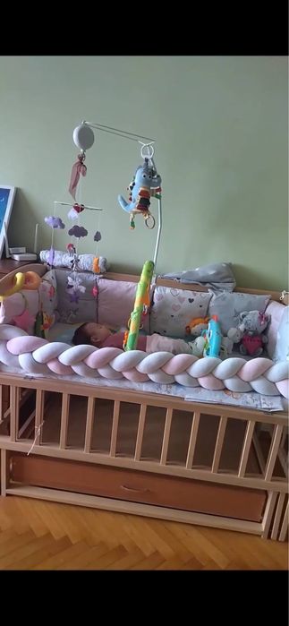 Ліжечко дитяче з шухлядою, з маятником