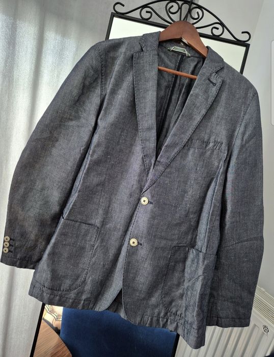 Nils Sundström Van Graaf kieszenie modern fit meska marynarka