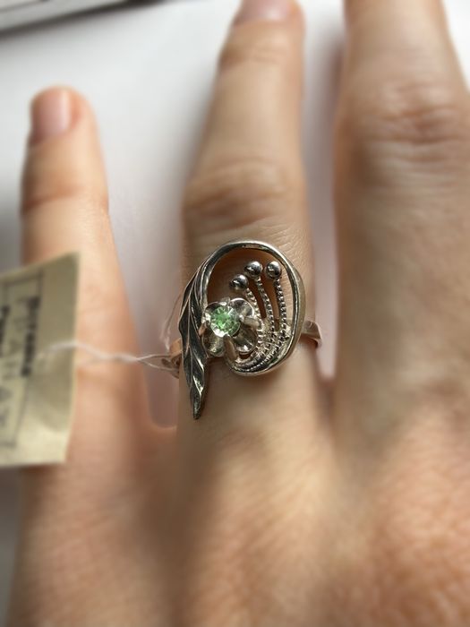 Вінтажна каблучка срібна 925  гранат Серебряное колечко кольцо серебро