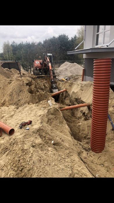 Montaż zewnętrznych instalacji wod-kan sanitarnych. Przylacza