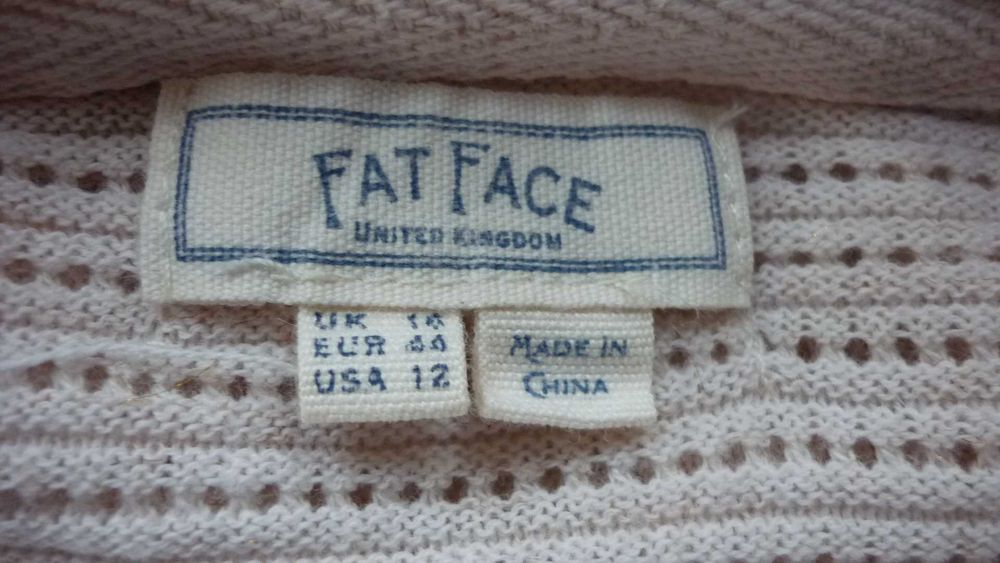 Fat Face- bawełniany rozpinany sweterek  r; 44