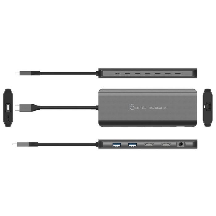 USB-C хаб j5create JCD398 Dual 4K HDMI 7-в-1 зі США