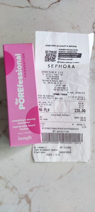 Podkład benefit porefessional foundation 4N WONDER  fair neutral peach
