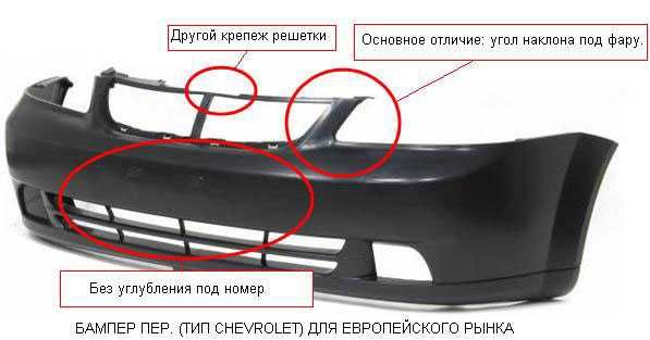 Бампер передний и задний  Лачетти