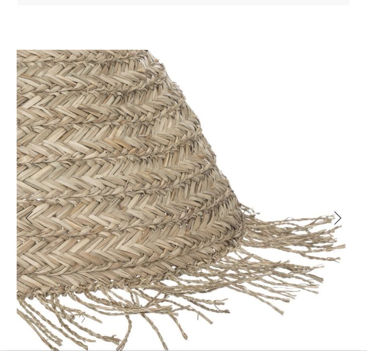 Candeeiro de teto em ráfia grande