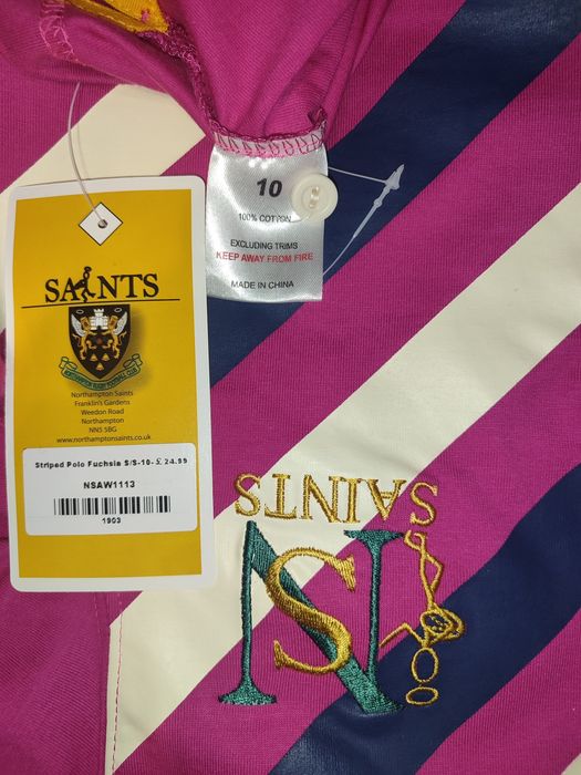 Striped Polo Fuchsia