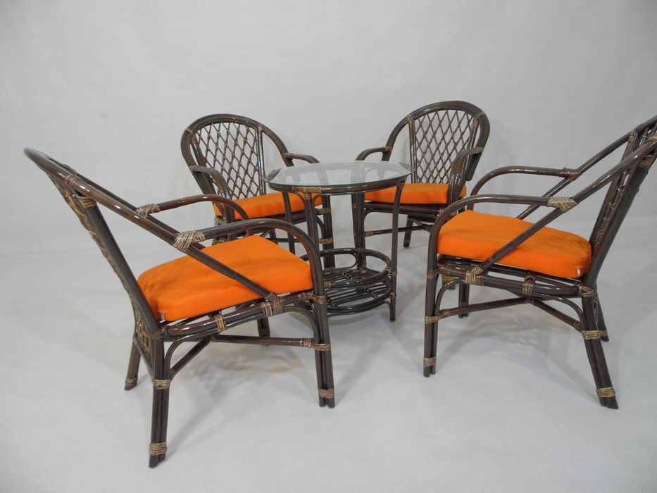 Eldar BAHAMA II zestaw meble ogrodowe rattanowe 4 osobowe brązowe