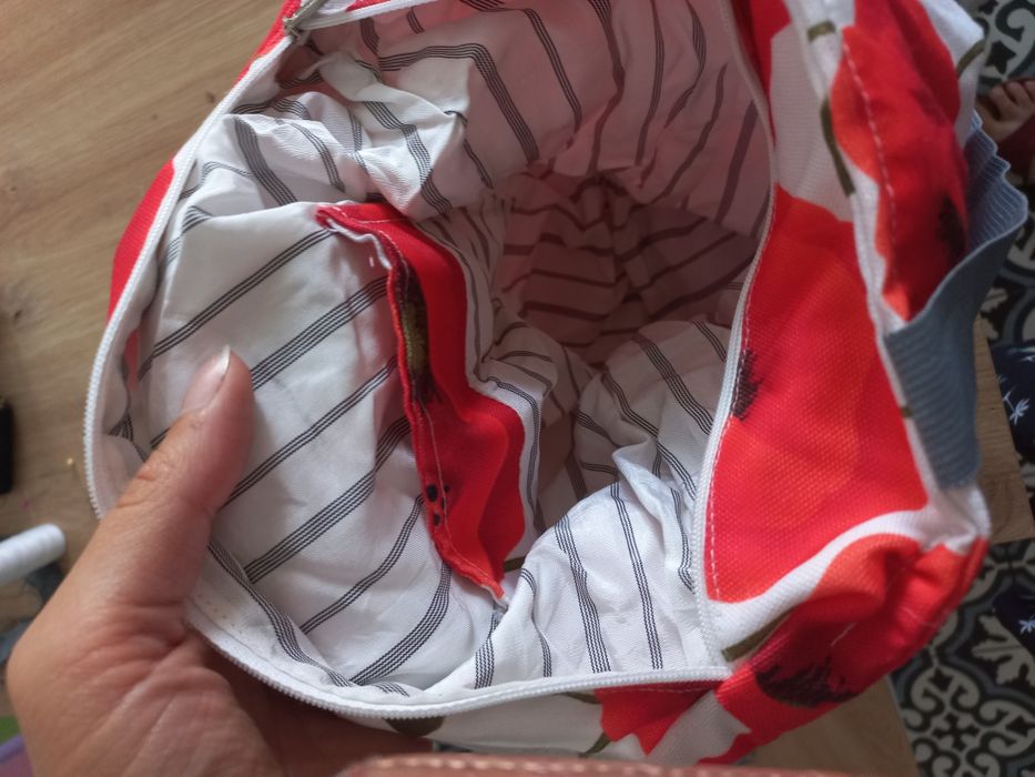 Nowa torba w maki na zamek handmade