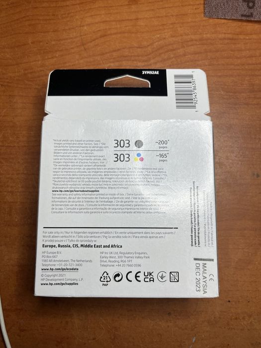 Hp 303 zestaw tuszy do drukarki 2 x toner