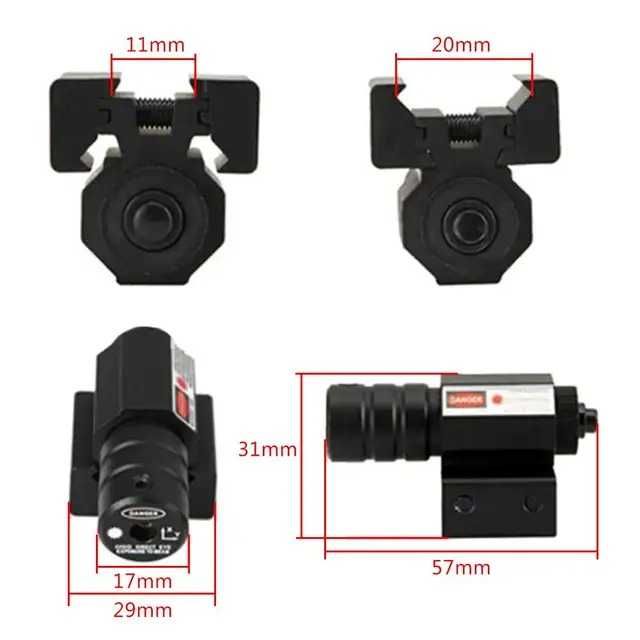 CELOWNIK LASEROWY laser czerwony RED DOT pod pistolet 22mm/11mm L11