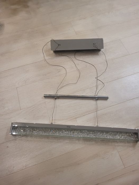 Żyrandol szklany szerokość 70 cm - regulowany