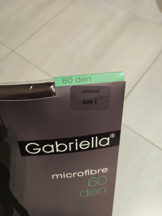 Nowe rajstopy Gabrielle Microfibre 60 den Chocco rozmiar 3