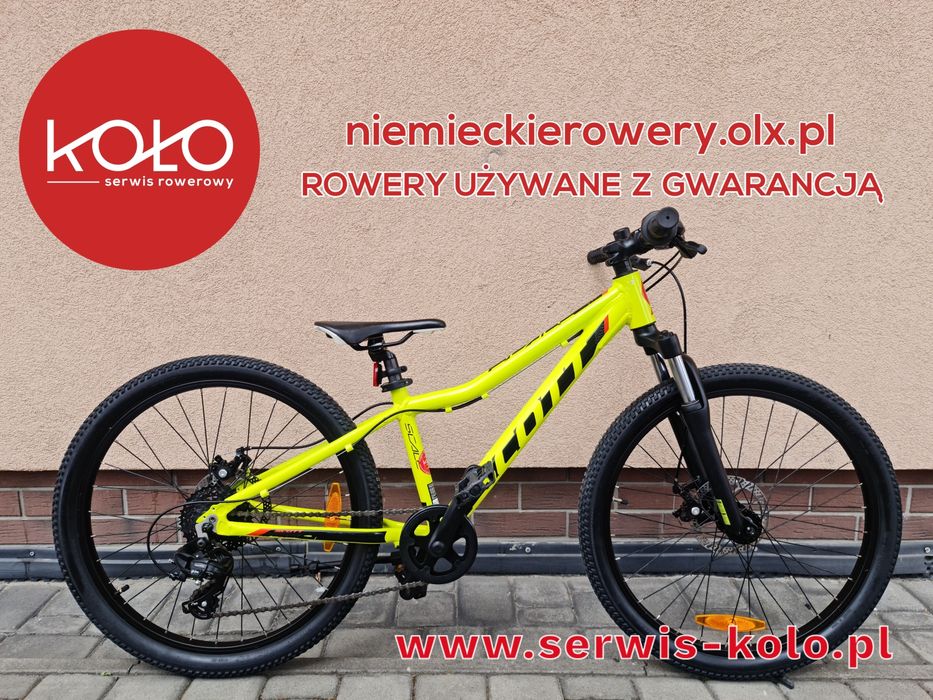 Rower dziecięcy SCOTT koła 24 SHIMANO aluminium rabat OKAZJA POLECAM