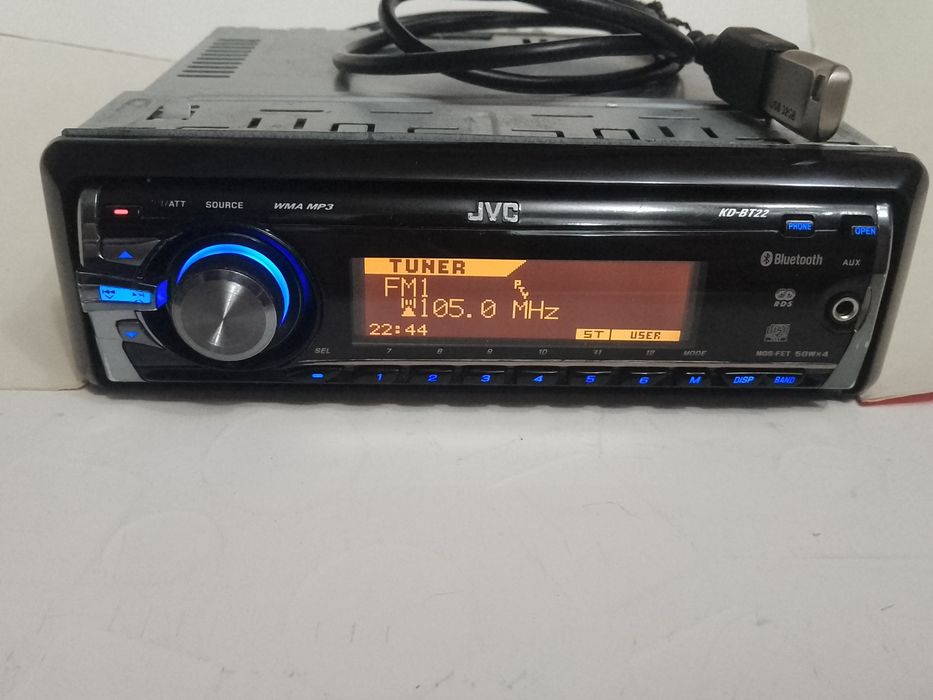 Автомагнітола jvc kd-bt22,pioneer кeh-p14rds із bluetooth audio,usb,ві