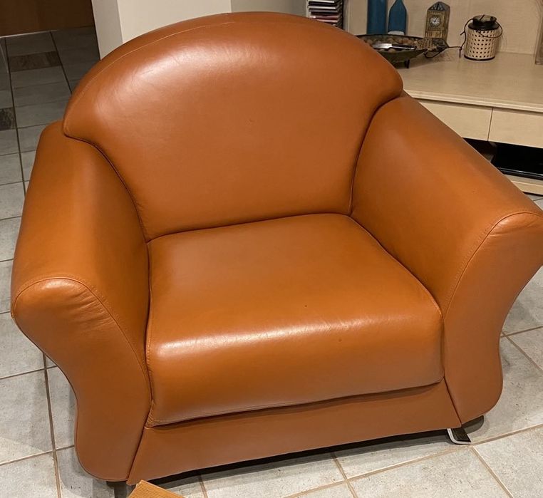 Komplet sof skórzanych z prawdziwej skóry