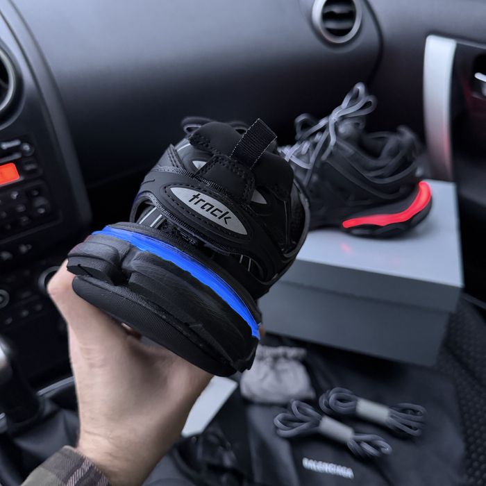 Чоловічі жіночі кросівки баленсіага трак Balenciaga Track black led