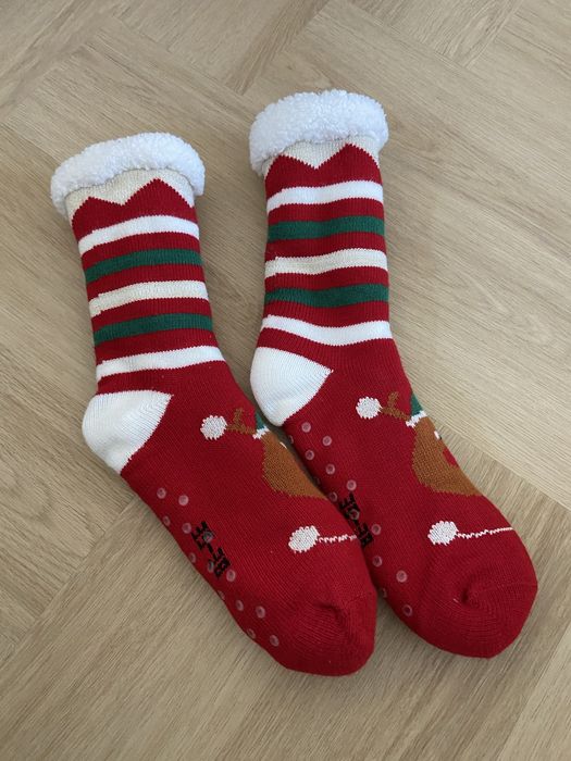 Skarpety damskie swiąteczne renifery 35/38