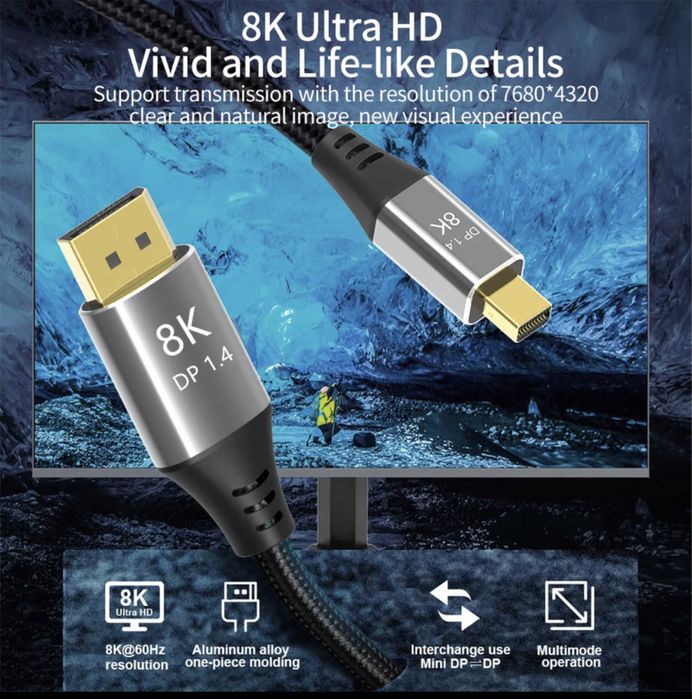 Продам кабель mini dp к dp для MacBook