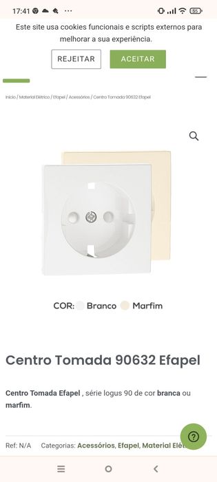 Espelho e centros efapel