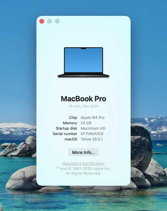 MacBook Pro 14" M4 Pro 24 GB RAM / 512 GB SSD Late 2024 Space Black